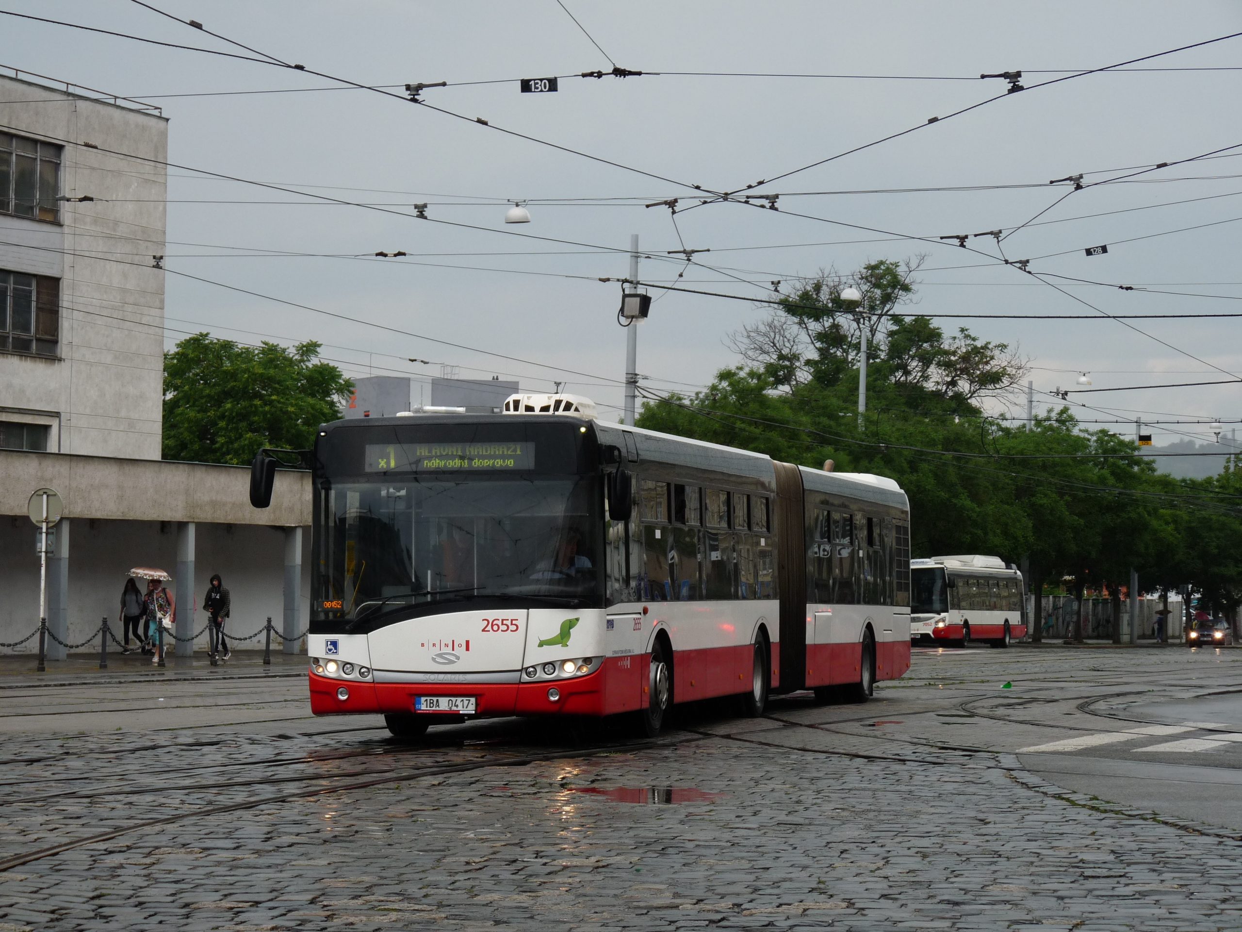Výluka tramvají v ulici Křenová